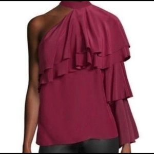 Parker Ophelia Top in radish color silk (new with tags)